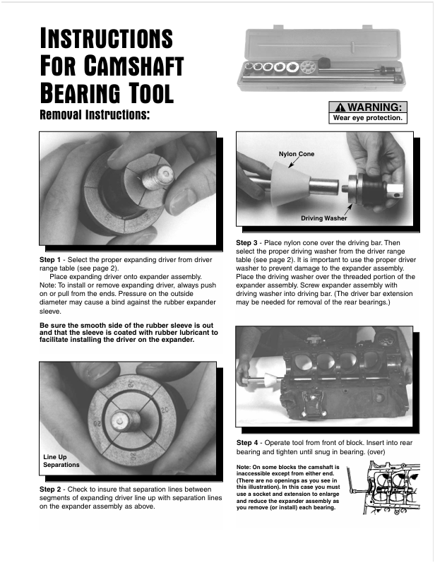 Lisle 18000 Universal Camshaft Bearing Tool Complete Kit Excellent Used - Image 3