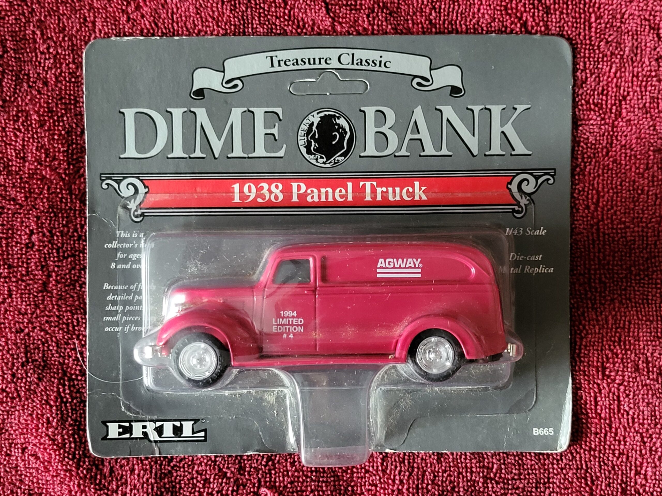1938 Chevy Panel Dime Bank AGWAY 1994 ERTL Limited Edition #4 New