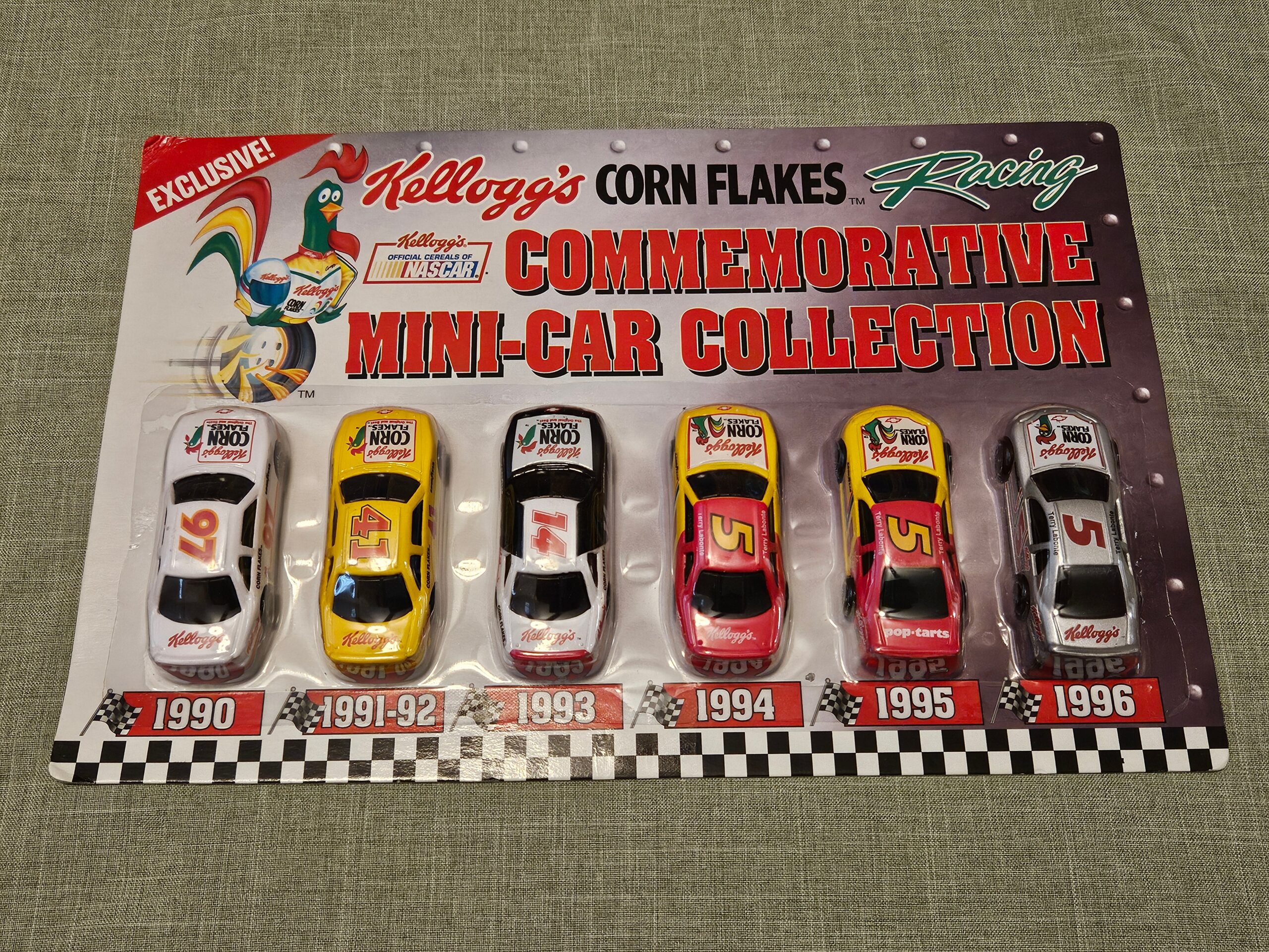 1990-1996 Kellogg's Corn Flakes NASCAR Mini Car Commemorative Collection New