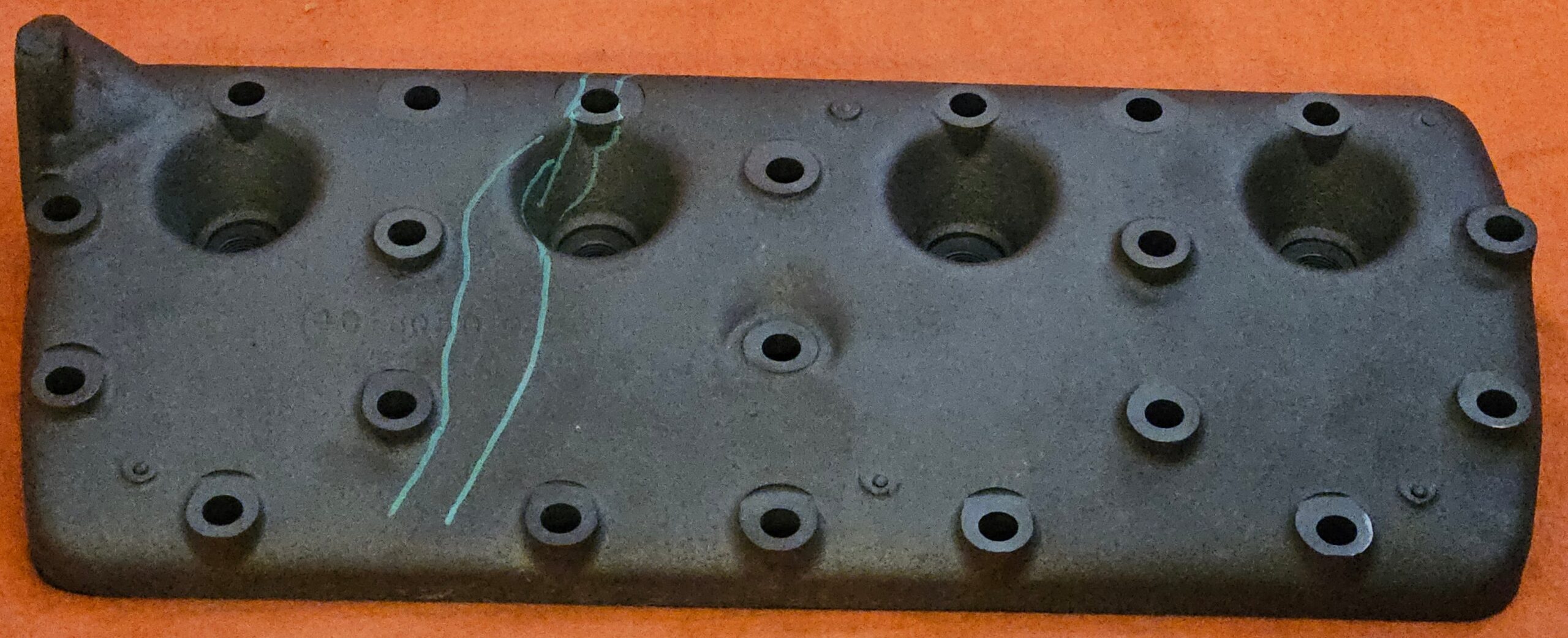 1932-1936 Ford Flathead V8 LH Driver Cylinder Head 40-6050 Cracked AS-IS