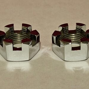1928-1948 Ford A-4242 Chrome Rear Axle Nuts Pair New OEM
