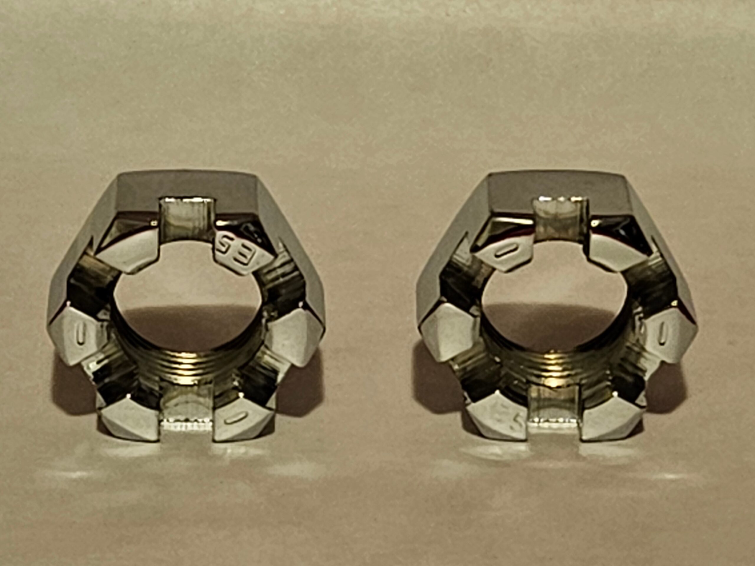 1928-1948 Ford A-4242 Chrome Rear Axle Nuts Pair New OEM - Image 2