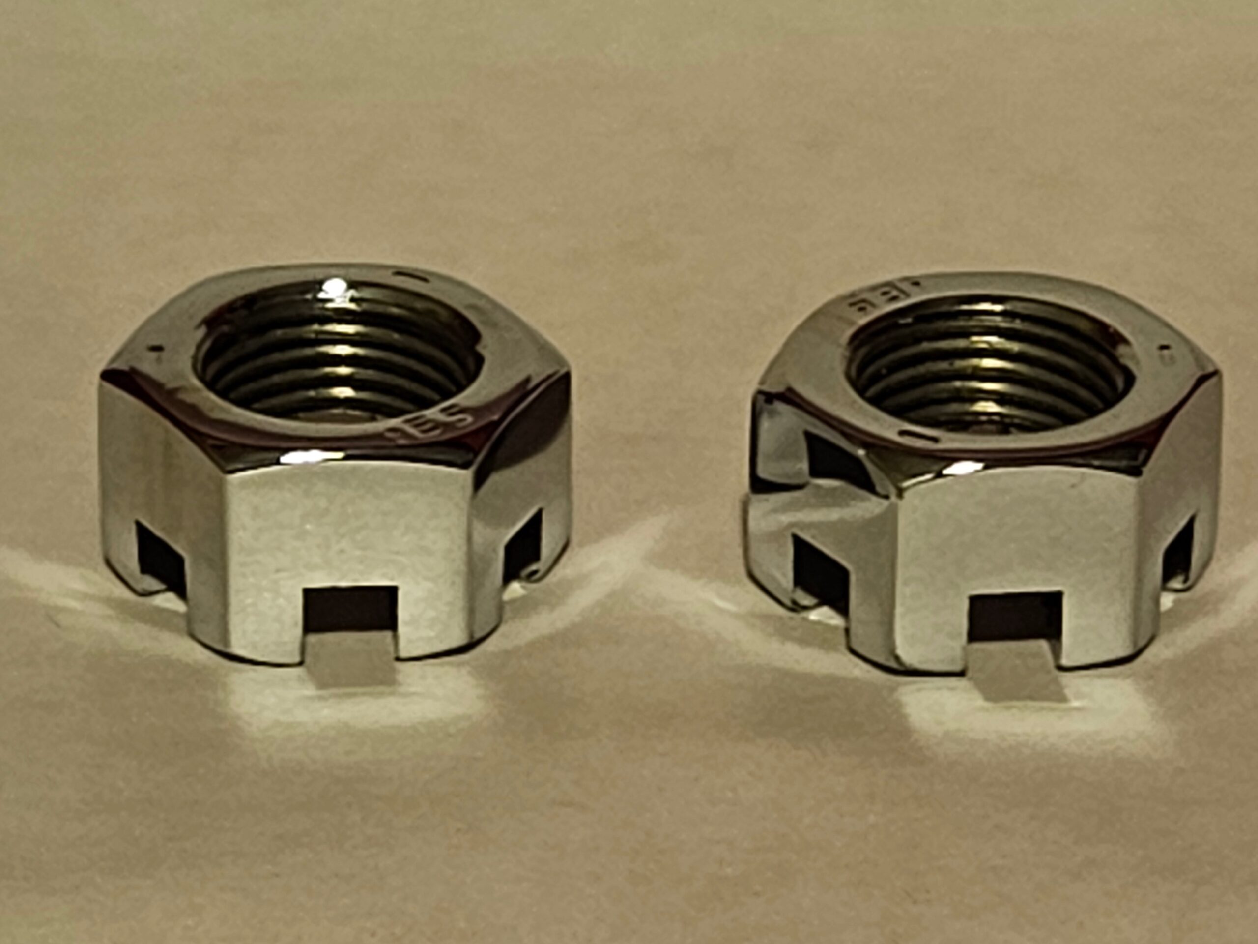 1928-1948 Ford A-4242 Chrome Rear Axle Nuts Pair New OEM - Image 3