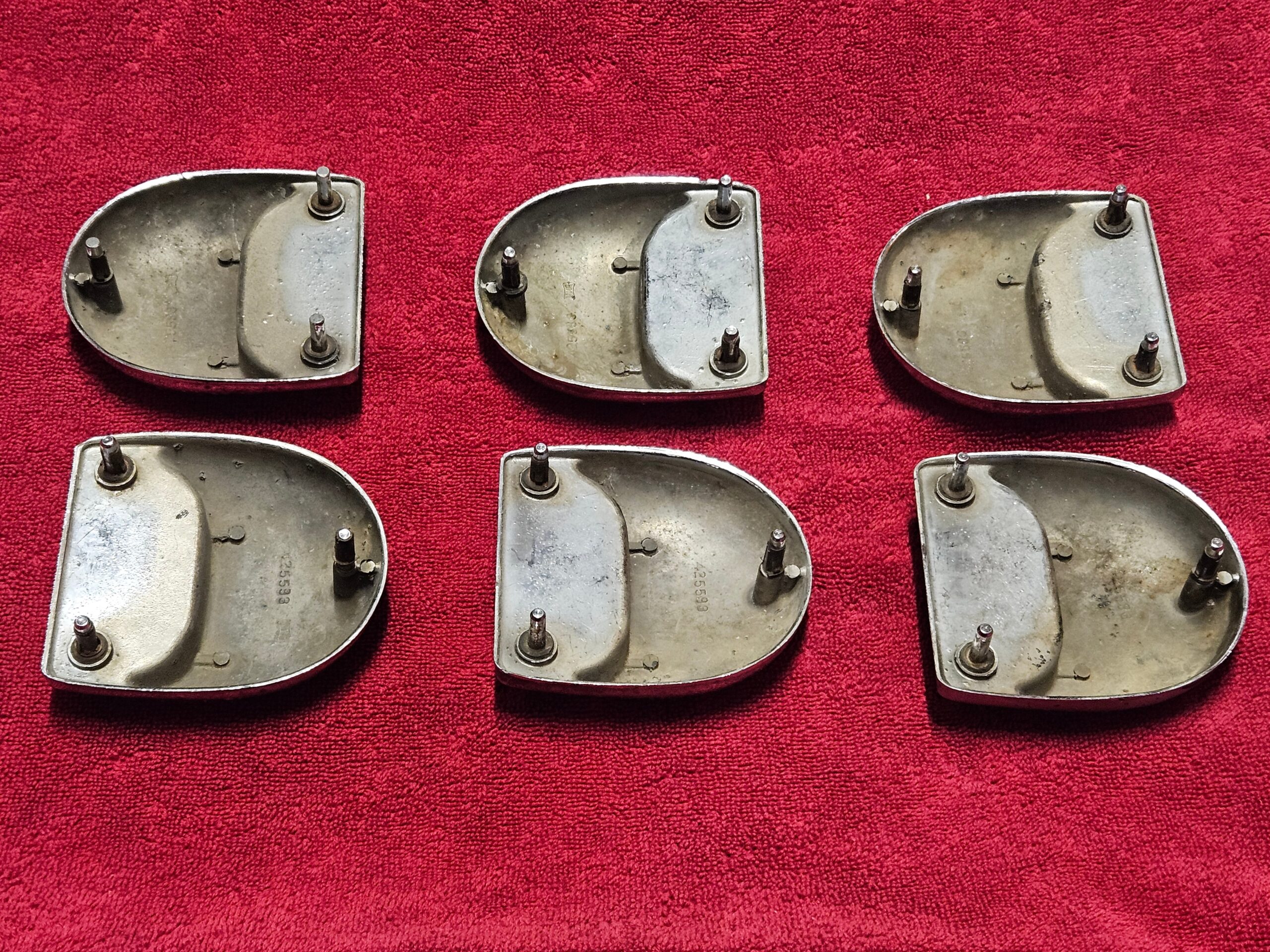 1951 Packard 425598 Rear Fender Louvre Trim Set of 6 Used OEM - Image 3