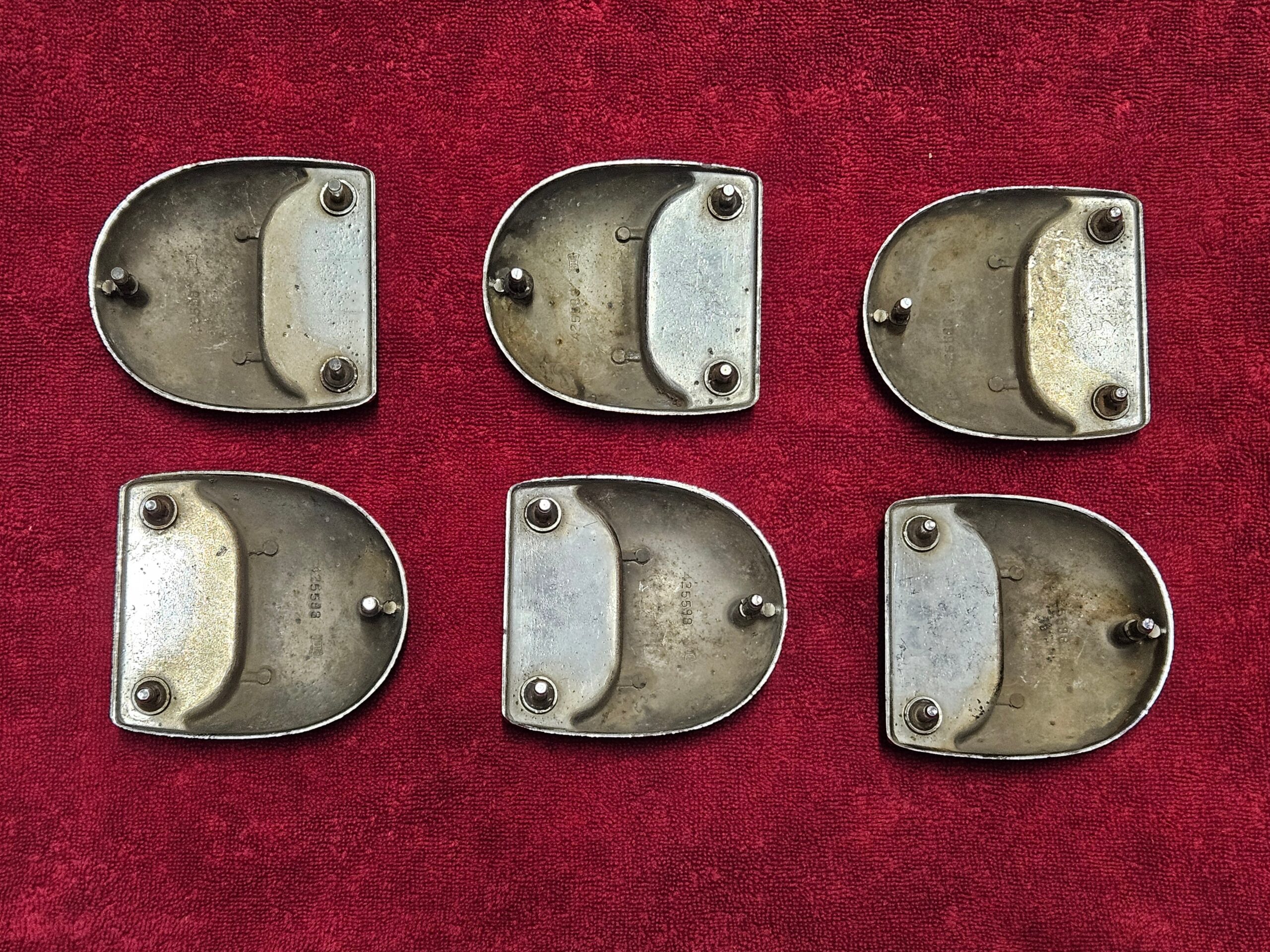 1951 Packard 425598 Rear Fender Louvre Trim Set of 6 Used OEM - Image 4