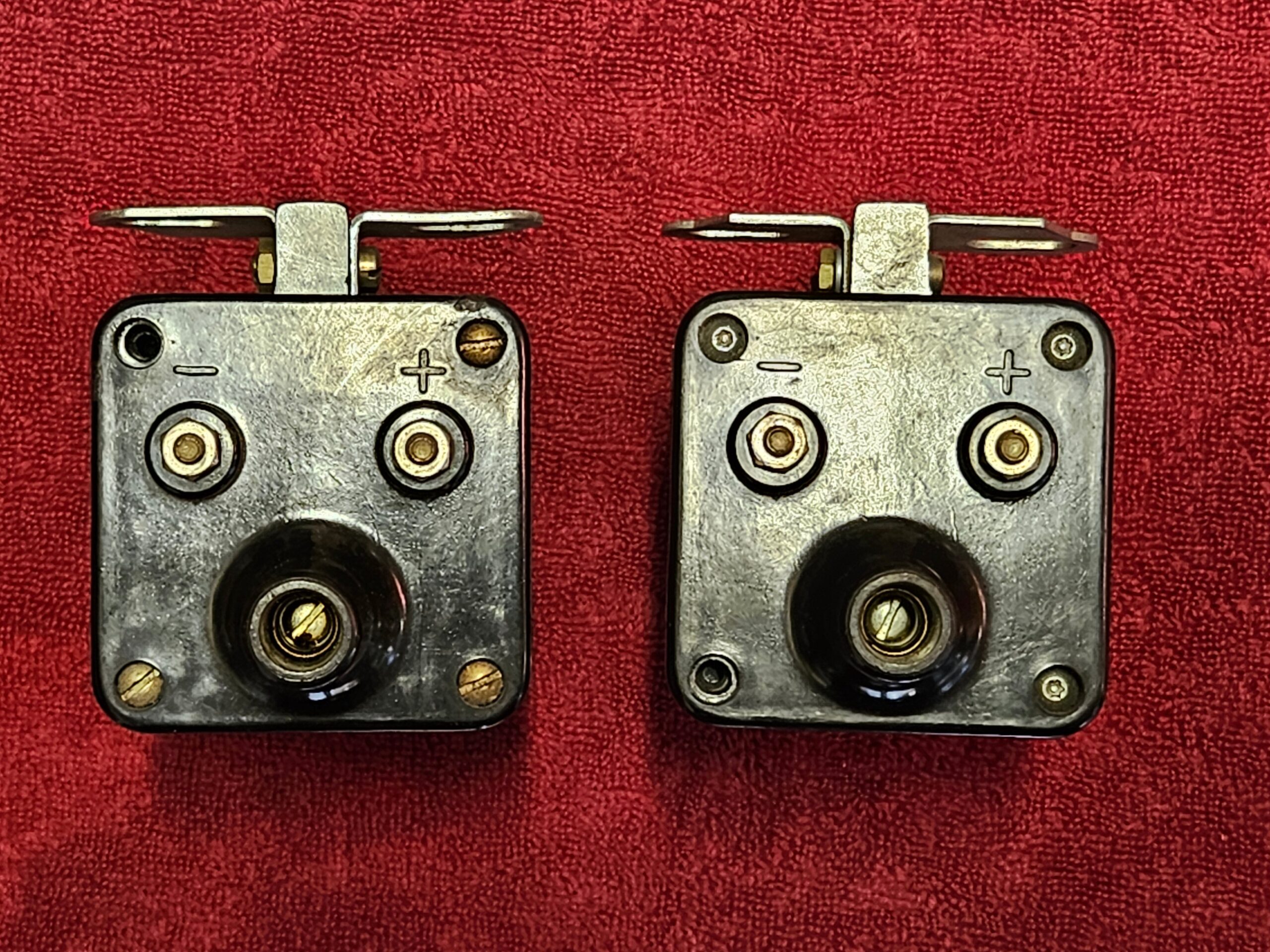 Tungsten Ignition Coils Matched Pair with Mounting Brackets USED Flathead - Image 3