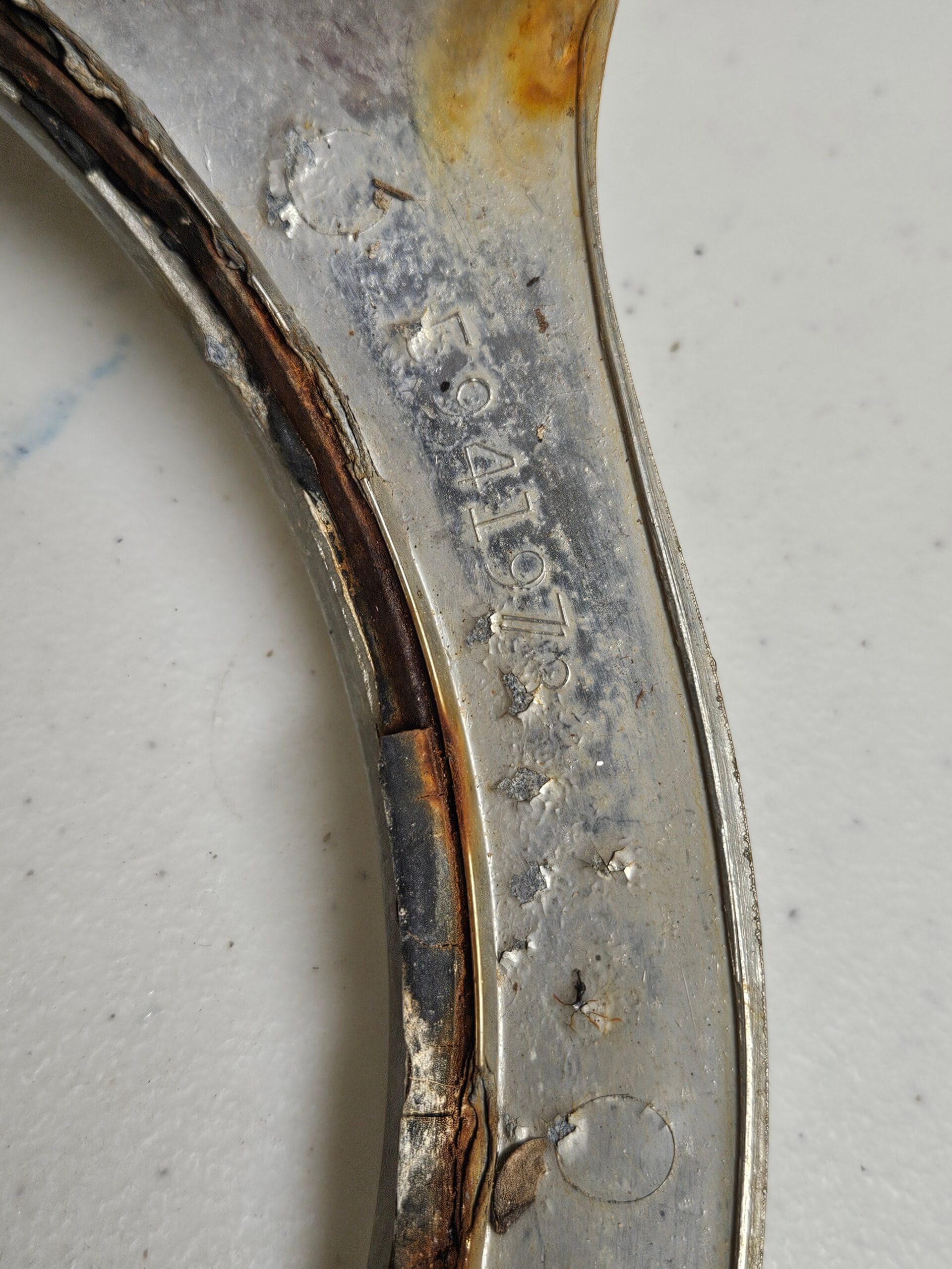 1954-1955 Cadillac 5941973 Headlight Trim Bezels Pair Original OEM - Image 8