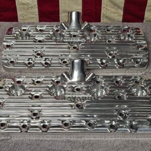 Navarro 59A Ford Flathead V8 Finned Aluminum Heads Pair New Polished 24-Stud