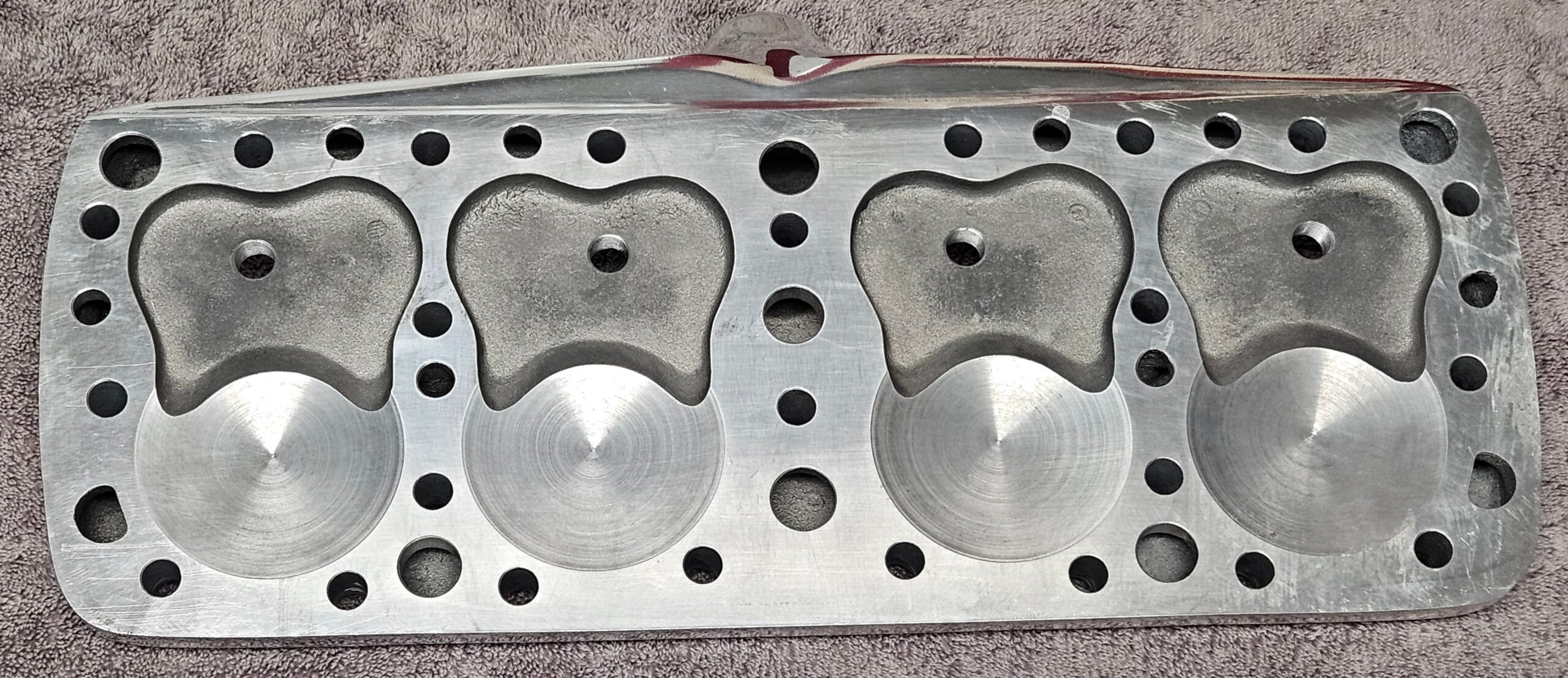Navarro 59A Ford Flathead V8 Finned Aluminum Heads Pair New Polished 24-Stud - Image 12