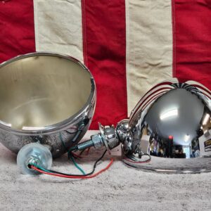 Chrome 7 Inch Dietz Style Headlight Bucket Pair NEW Hot Rod Street Rod