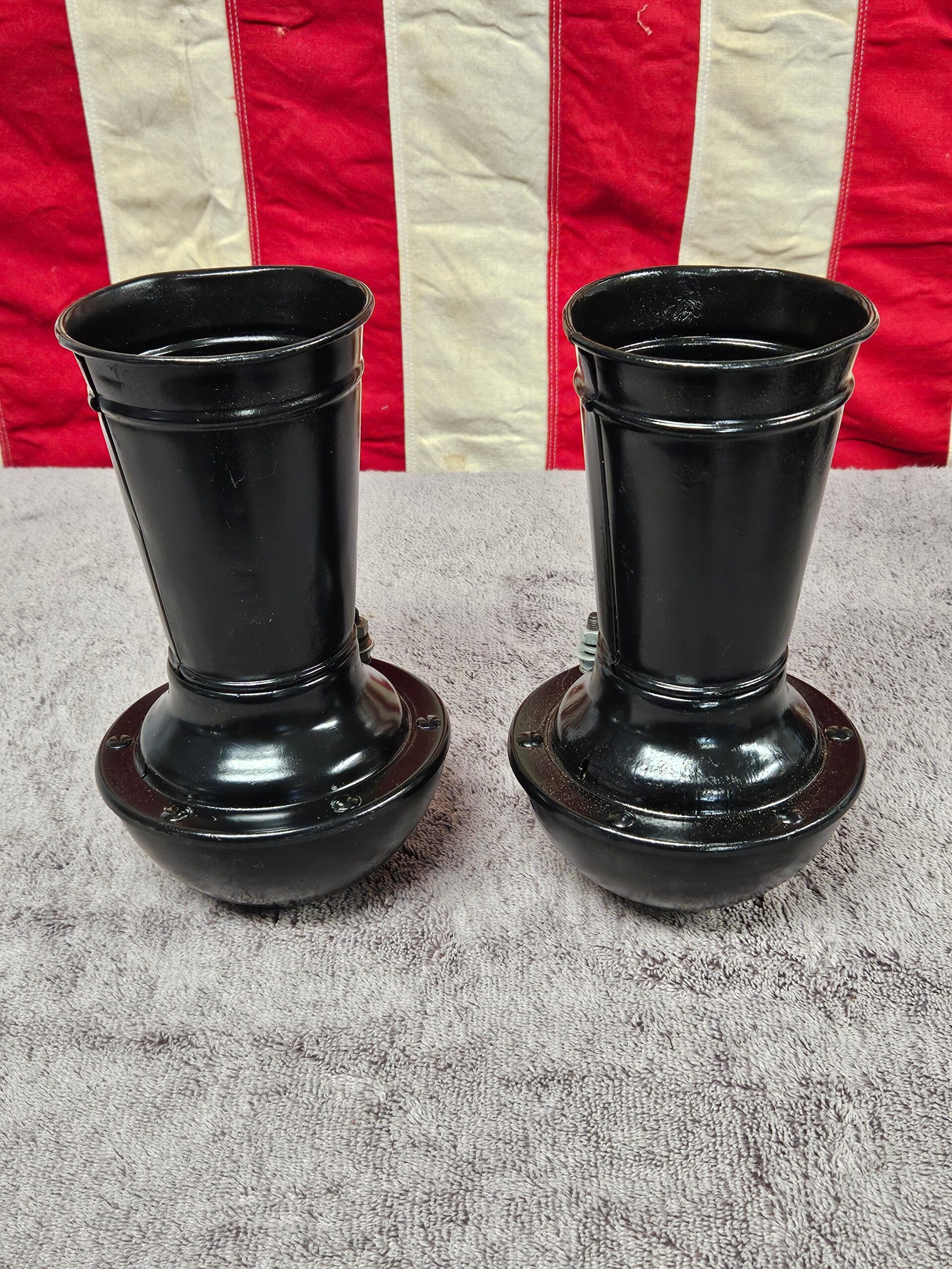 1935-1936 Ford Car Horn Assembly Pair #3 OEM 68-3676 Restored Flathead V8 - Image 3