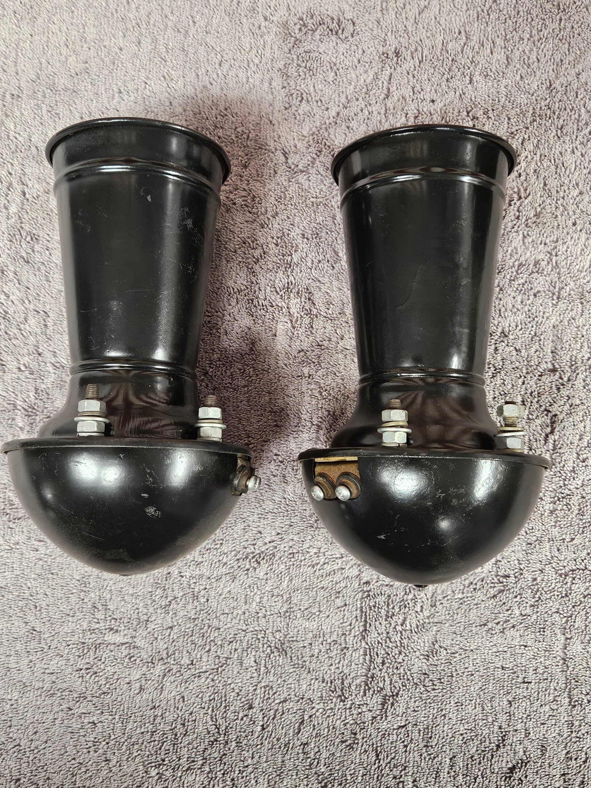 1935-1936 Ford Car Horn Assembly Pair #2 OEM 68-3676 Restored Flathead V8 - Image 2
