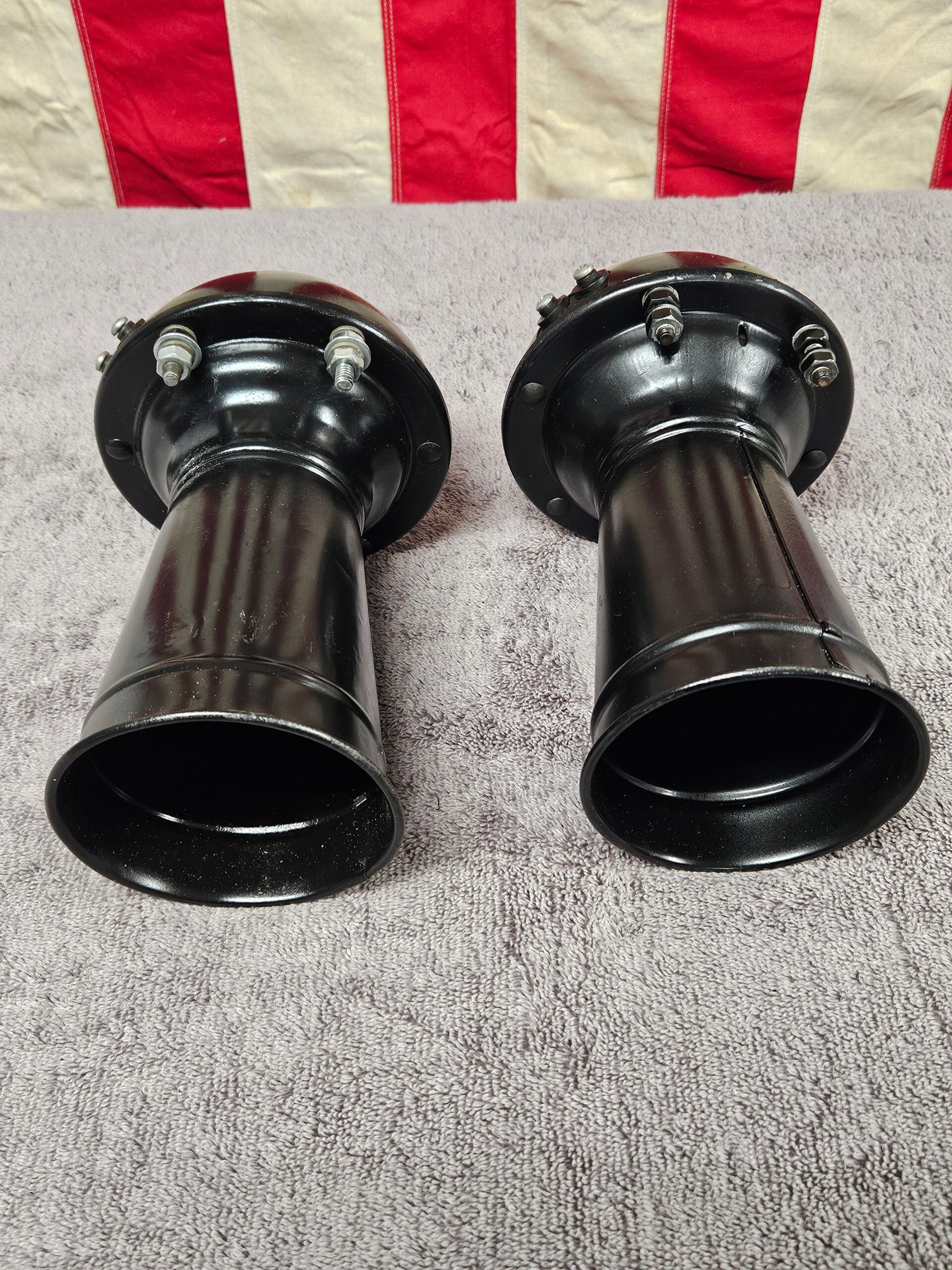 1935-1936 Ford Car Horn Assembly Pair #2 OEM 68-3676 Restored Flathead V8