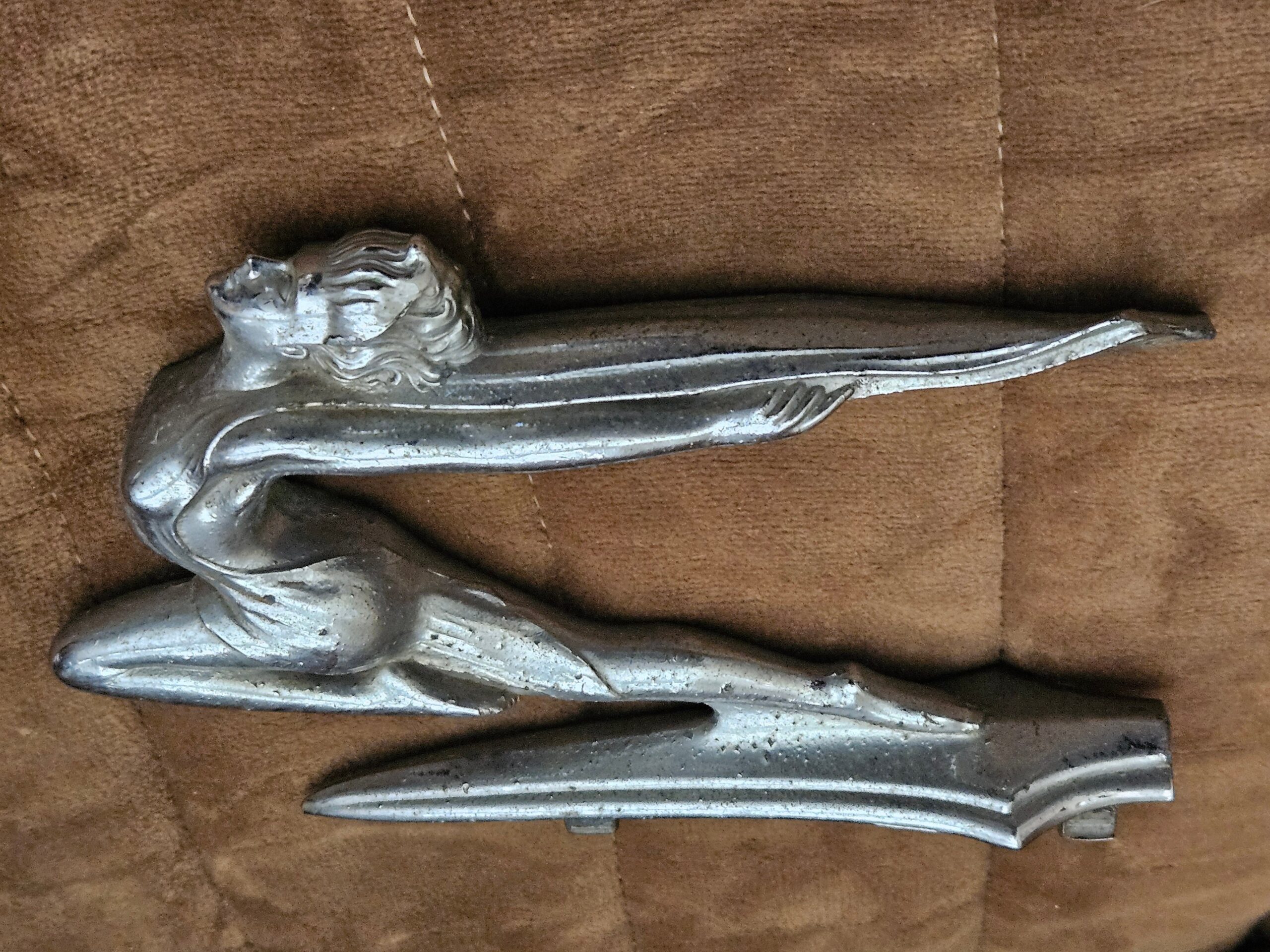 1934-1935 Buick 50 60 90 Series Flying Goddess Hood Ornament Original OEM - Image 3