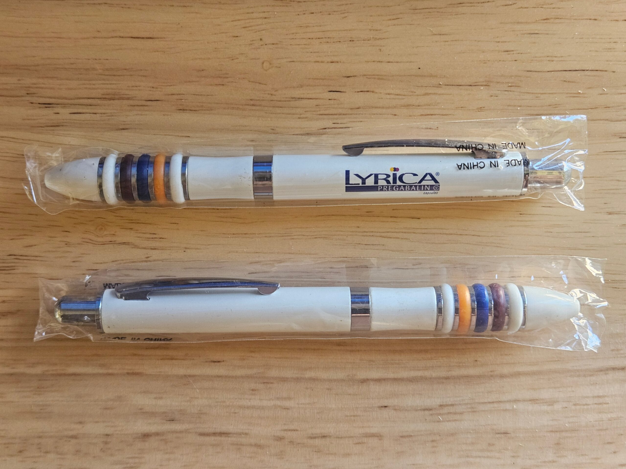 Lyrica Pregabalin Pfizer Drug Rep Promo Pen NOS Lot of 2