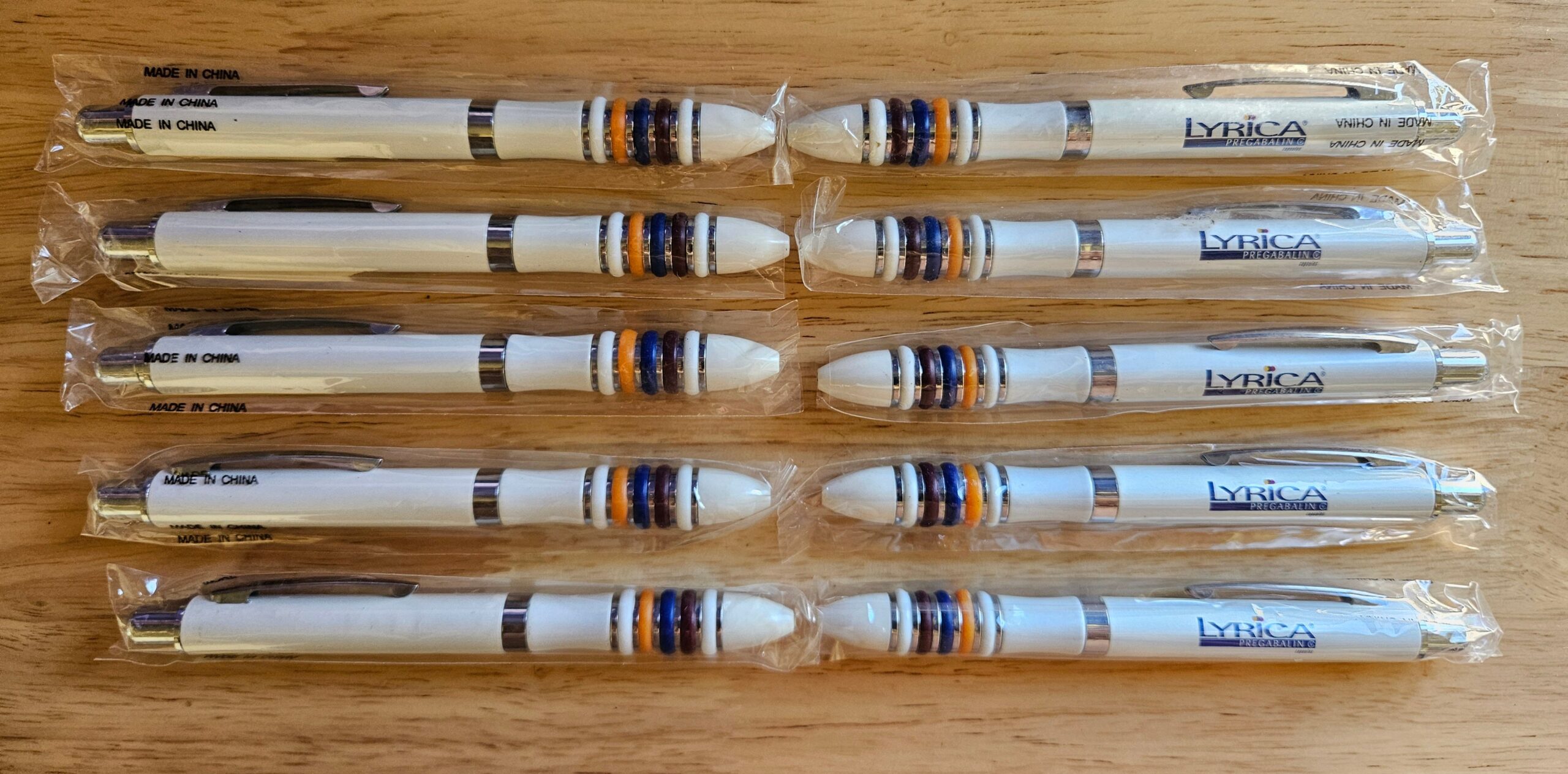 Lyrica Pregabalin Pfizer Drug Rep Promo Pen NOS Lot of 10